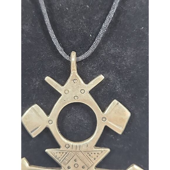 HANDMADE TUAREG MOROCCAN AFRICAN TRIBAL PENDANT 4” RARE! - Picture 3 of 6